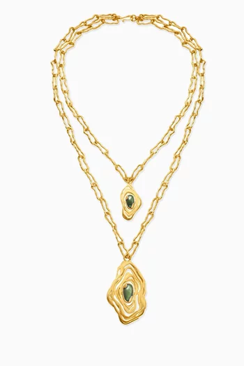 Nebula Necklace in 21kt Plated Brass