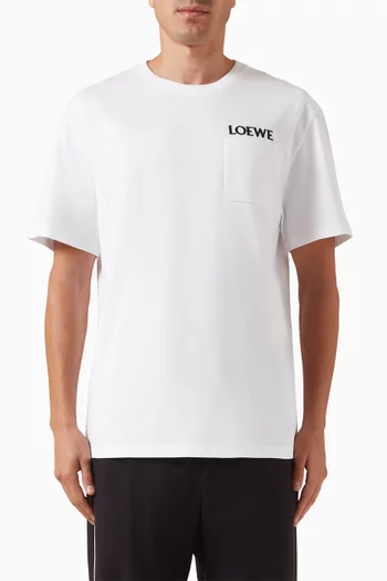 Embroidered-logo T-shirt