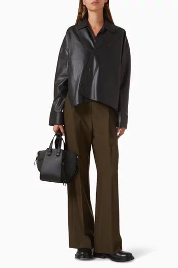Trapeze Shirt in Leather