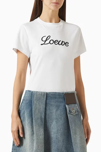 Embroidered-logo T-shirt