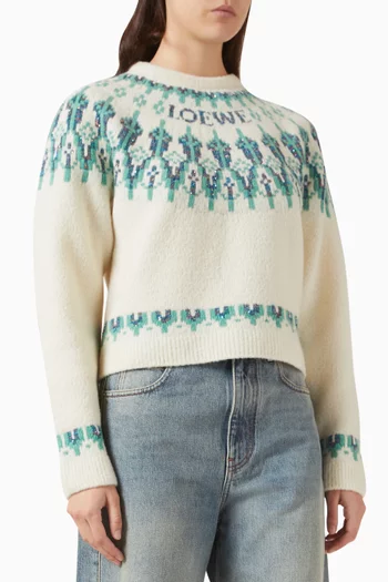 Sequin-embellished Knit Sweater