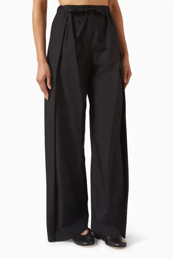 بنطال بيجاما بقصة ساق واسعة