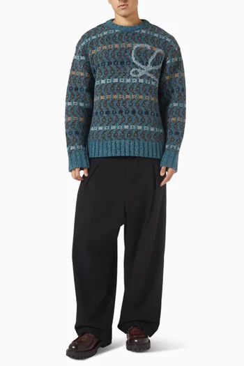 سترة بشعار الماركة صوف وموهير