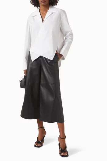 قميص بتصميم غير متماثل قطن