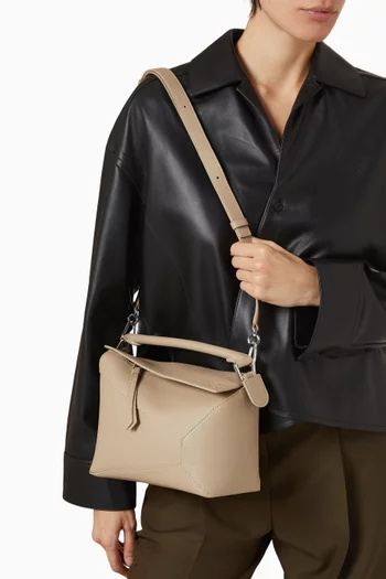 Small Puzzle Edge Bag in Calfskin