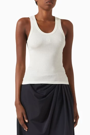 Anagram Tank Top in Ribbed Silk