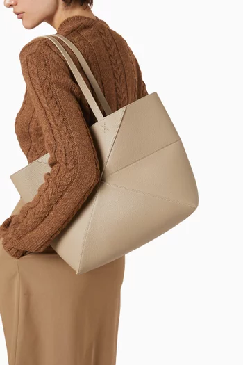 Medium Puzzle Fold Tote Bag in Leather