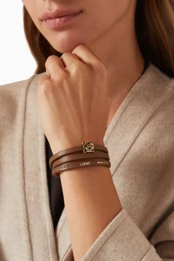 Anagram Twist Bracelet in Leather