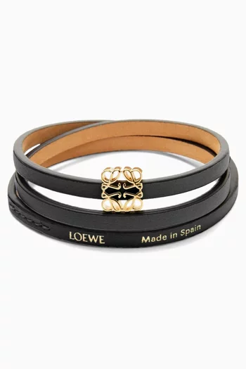 Anagram Twist Bracelet in Leather