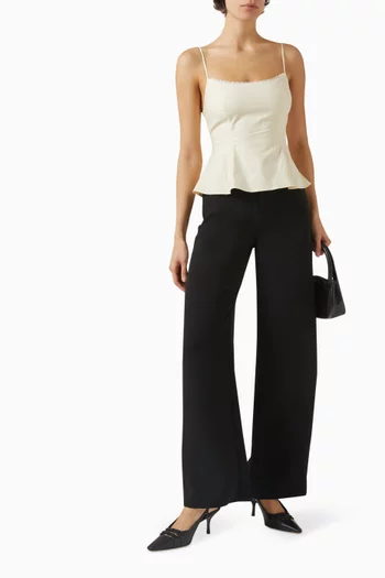 Genevieve Peplum Top in Cotton