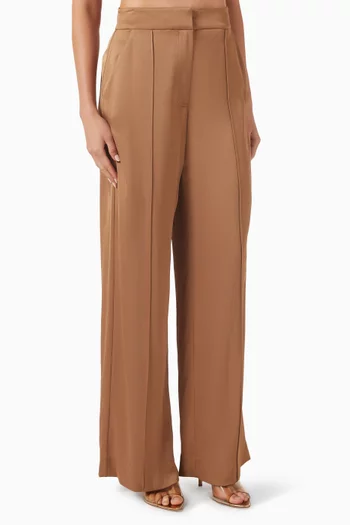 Kyra Wide-leg Pants in Satin