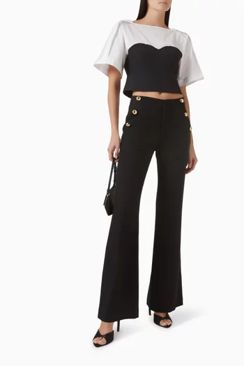 بلوزة هالين مزيج قطن