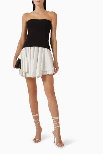 Isabelle Knit Mini Dress in Taffeta