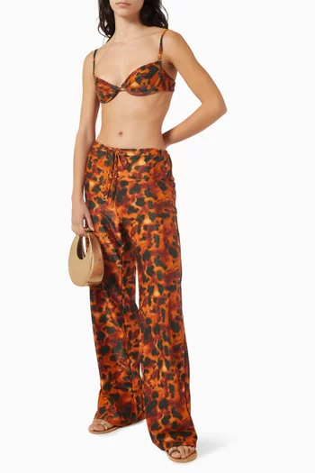 بنطال مزين بنقشة