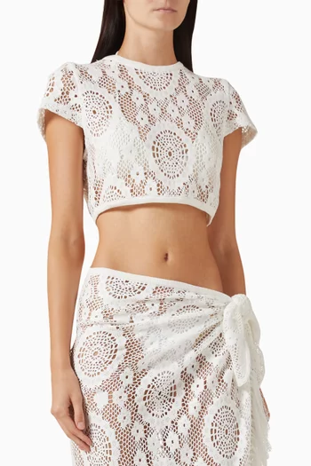 بلوزة ليدي قصيرة دانتيل