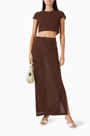 بلوزة ليدي قصيرة مزيج فيسكوز