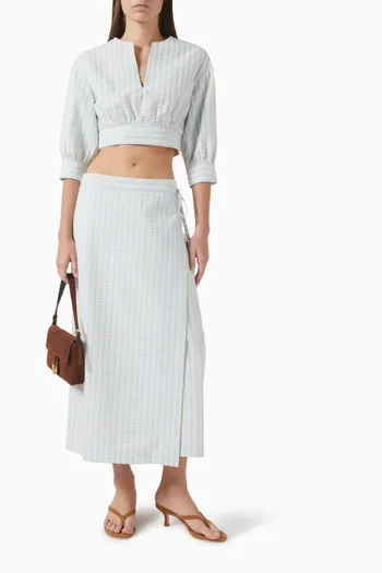 قميص نورالي قصير مزيج قطن