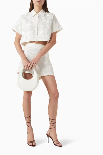 Callie Soutache Camp Shirt in Linen