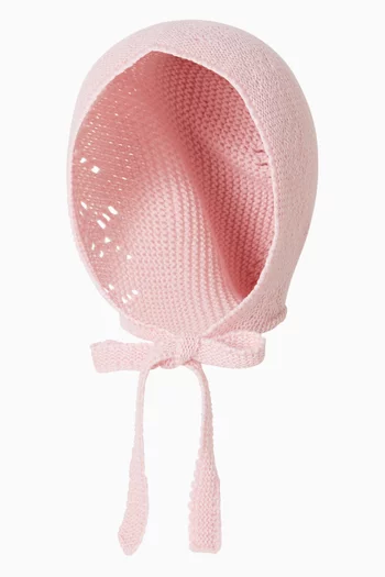 Openwork Bonnet in Wool