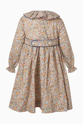 Marianne Floral Velvet Bow Dress