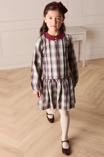 فستان ويتاكر بنقشة مربعات