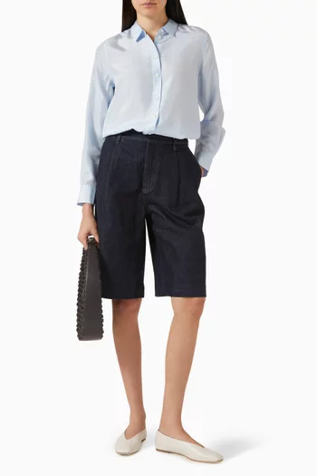 شورت بقصة مريحة دينم