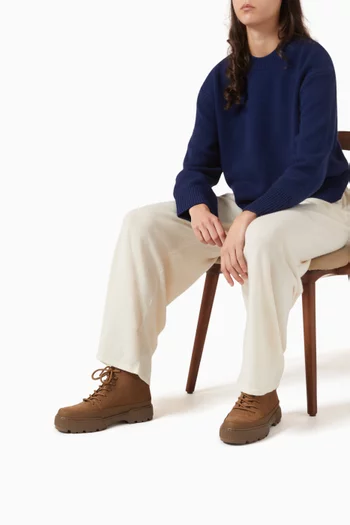 حذاء بوت عازل للحرارة جلد بقر