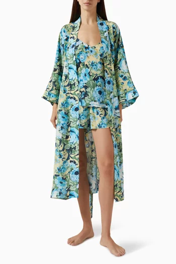 روب سابين حرير وكريب صيني