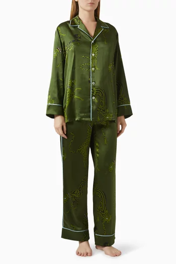 طقم بيجاما إيف كوزموس حرير