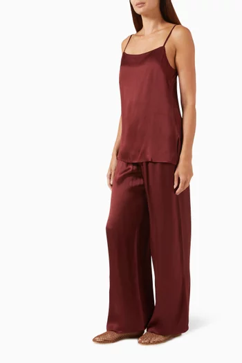 Austin Pants in Silk Satin