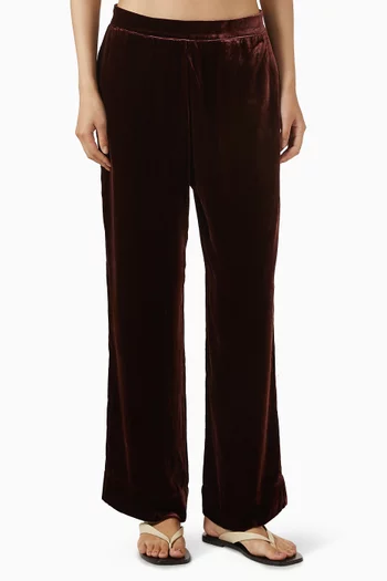 London Pants in Viscose Velvet
