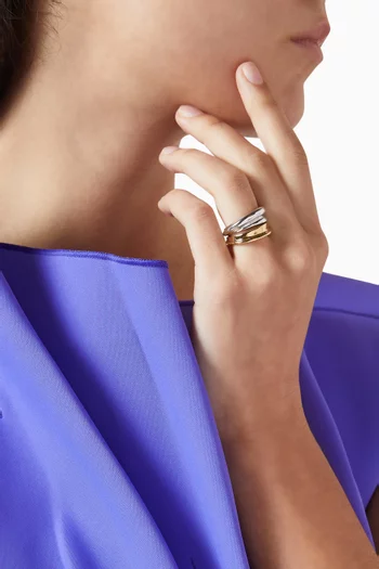 Lennon Two-tone Ring Set in 14kt Plated Brass