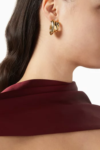 Leona Hoop Earrings in 14kt Gold-plated Brass