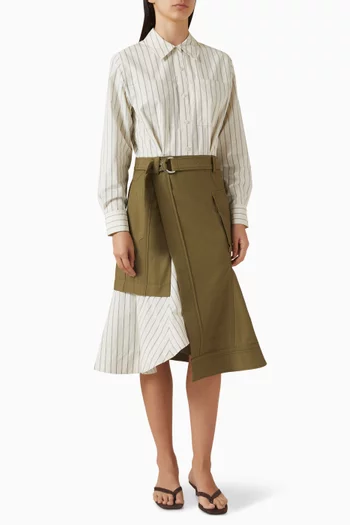 فستان بنمط قميص قطن بوبلين