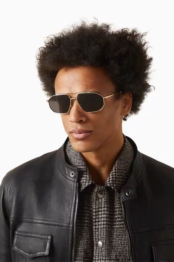 نظارة شمسية بإطار أفياتور معدن