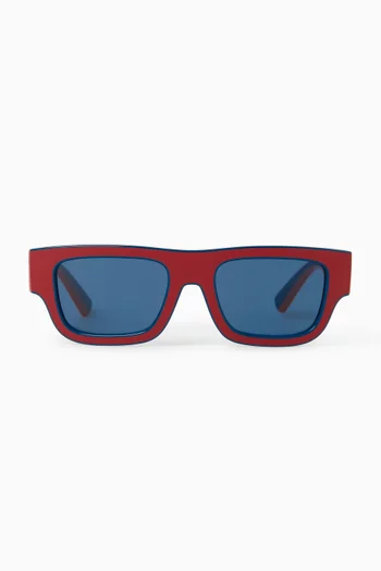 Logo Rectangular Sunglasses