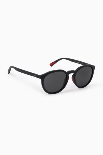 Round Sunglasses in Acetate