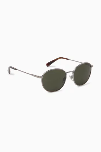 D-frame Sunglasses in Metal