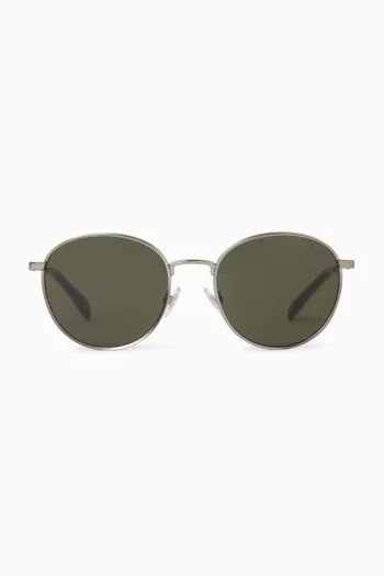 D-frame Sunglasses in Metal