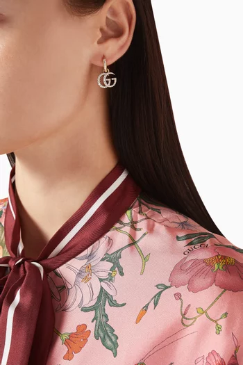 GG Marmont Crystal Earrings in Brass