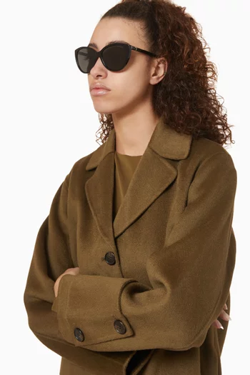 نظارة شمسية بتصميم عين القطة وإطار أسيتات