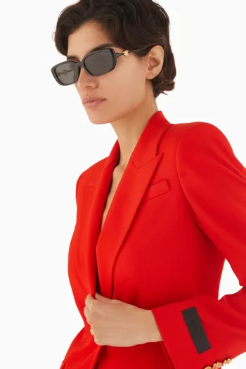 نظارة شمسية ميدوسا بإطار مستطيل أسيتات