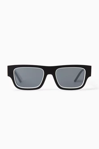 Logo Rectangular Sunglasses