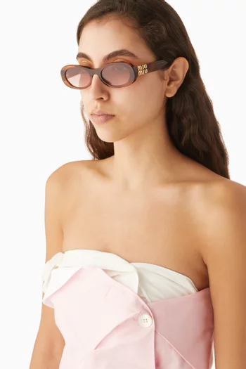 Oval Sunglasses in Acetate