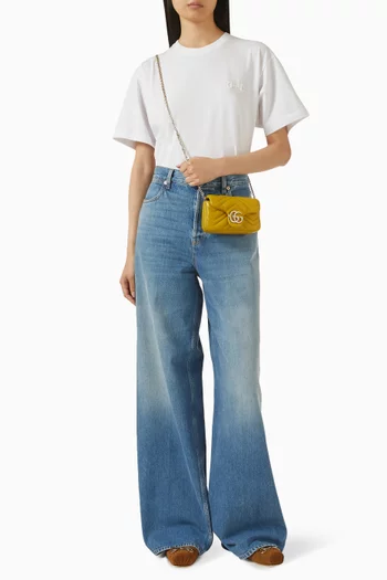 حقيبة مارمونت سوبر ميني بشعار حرفي GG جلد مبطن