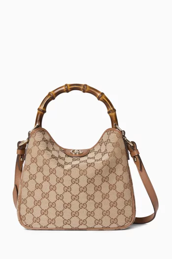 Small Diana Shoulder Bag in GG Canvas