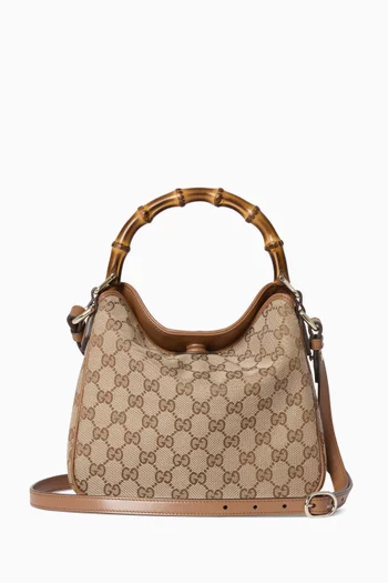 Small Diana Shoulder Bag in GG Canvas