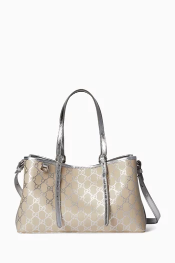 حقيبة يد متوسطة بشعار حرفي GG