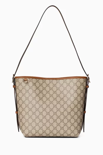 حقيبة كتف صغيرة بشعار حرفي GG قنب