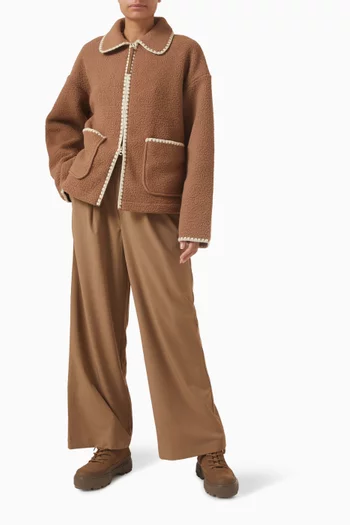 جاكيت رويكو بسحّاب صوف